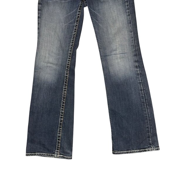 Big Star Remy Bootcut Jeans Womens 31R 30 Embroidered Flap Pockets Light Wash - Picture 4 of 7